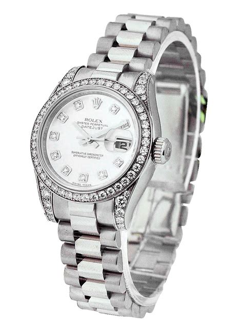 rolex president diamond bezel white gold|rolex presidential diamond bezel price.